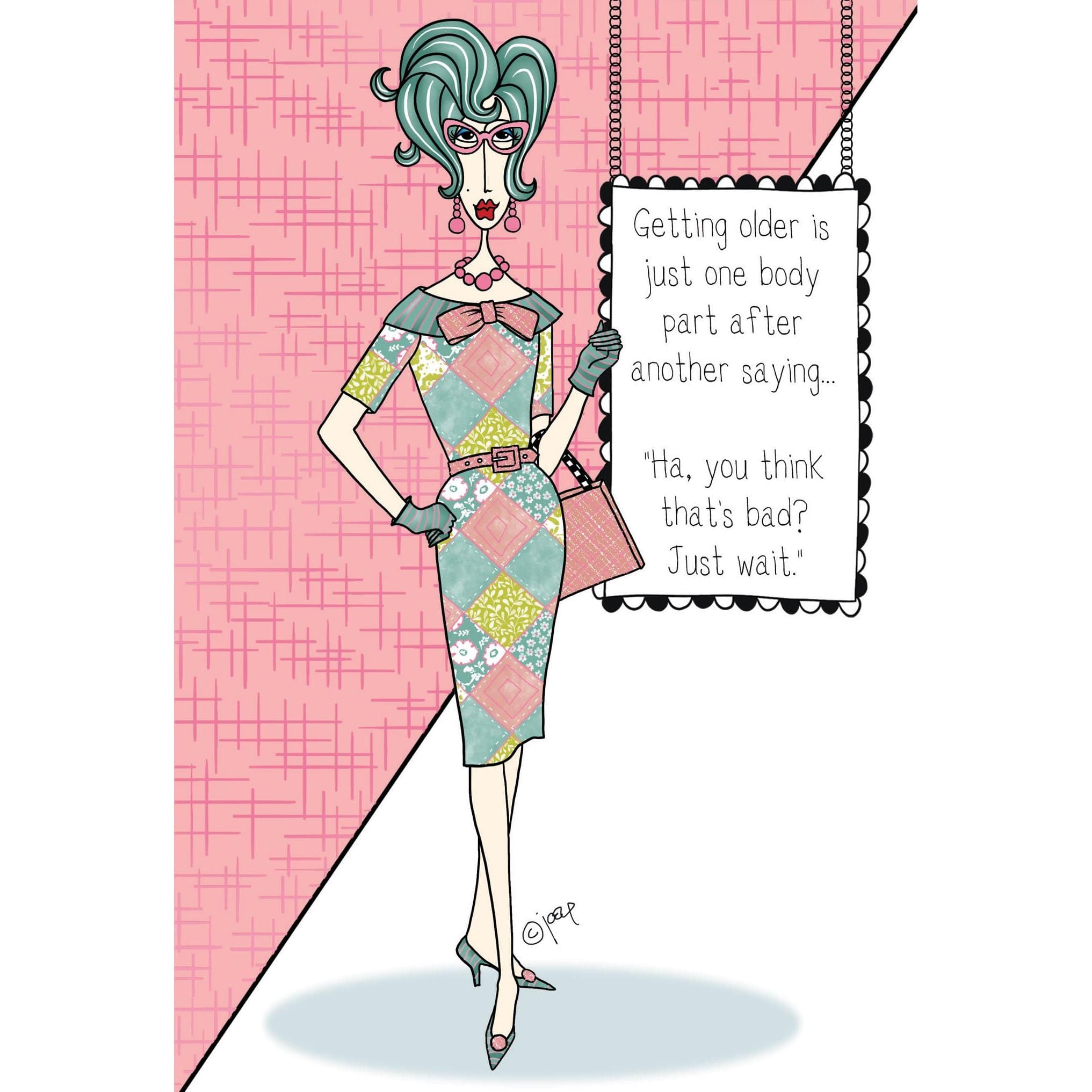 Colorful Dolly Mamas birthday card featuring playful illustrations of a body parts design, perfect for celebrating special occasions.